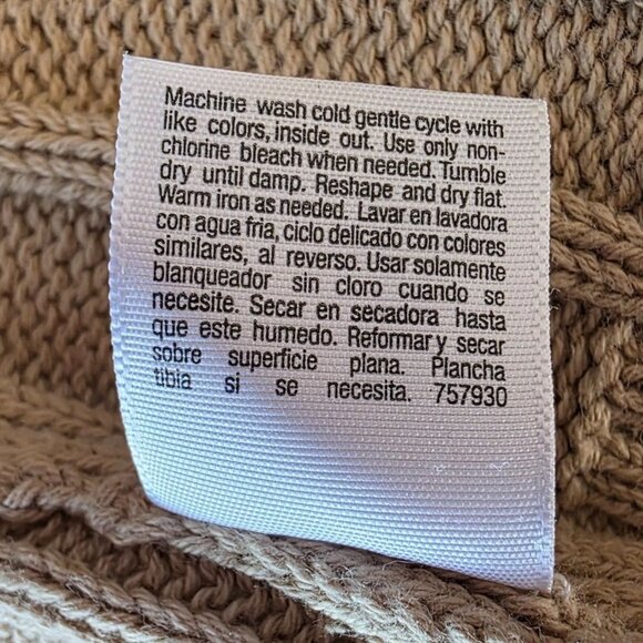 NEW St. Johns Bay Womens 1X Sweater Cardigan Hoodie Zipper Bisque Tan Cable Knit - Picture 8 of 11